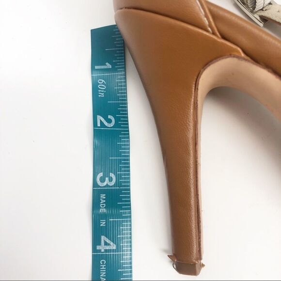 MANOLO BLAHNIK | Tan Studded Strappy Heels 5 - Picture 8 of 8